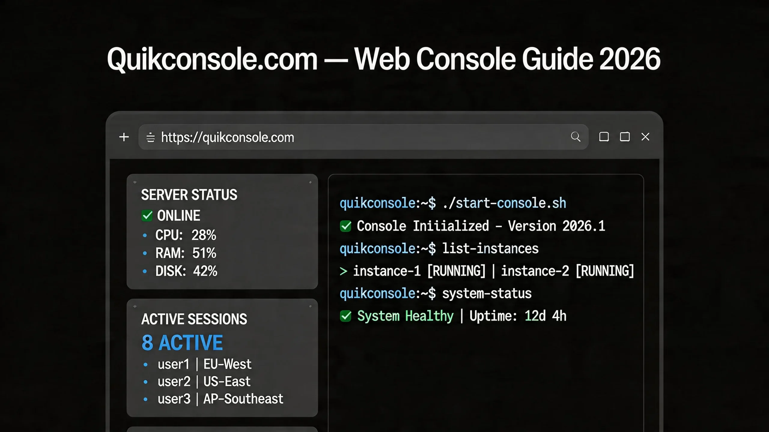 quikconsole com web-based console interface for managing commands and system tasks efficiently