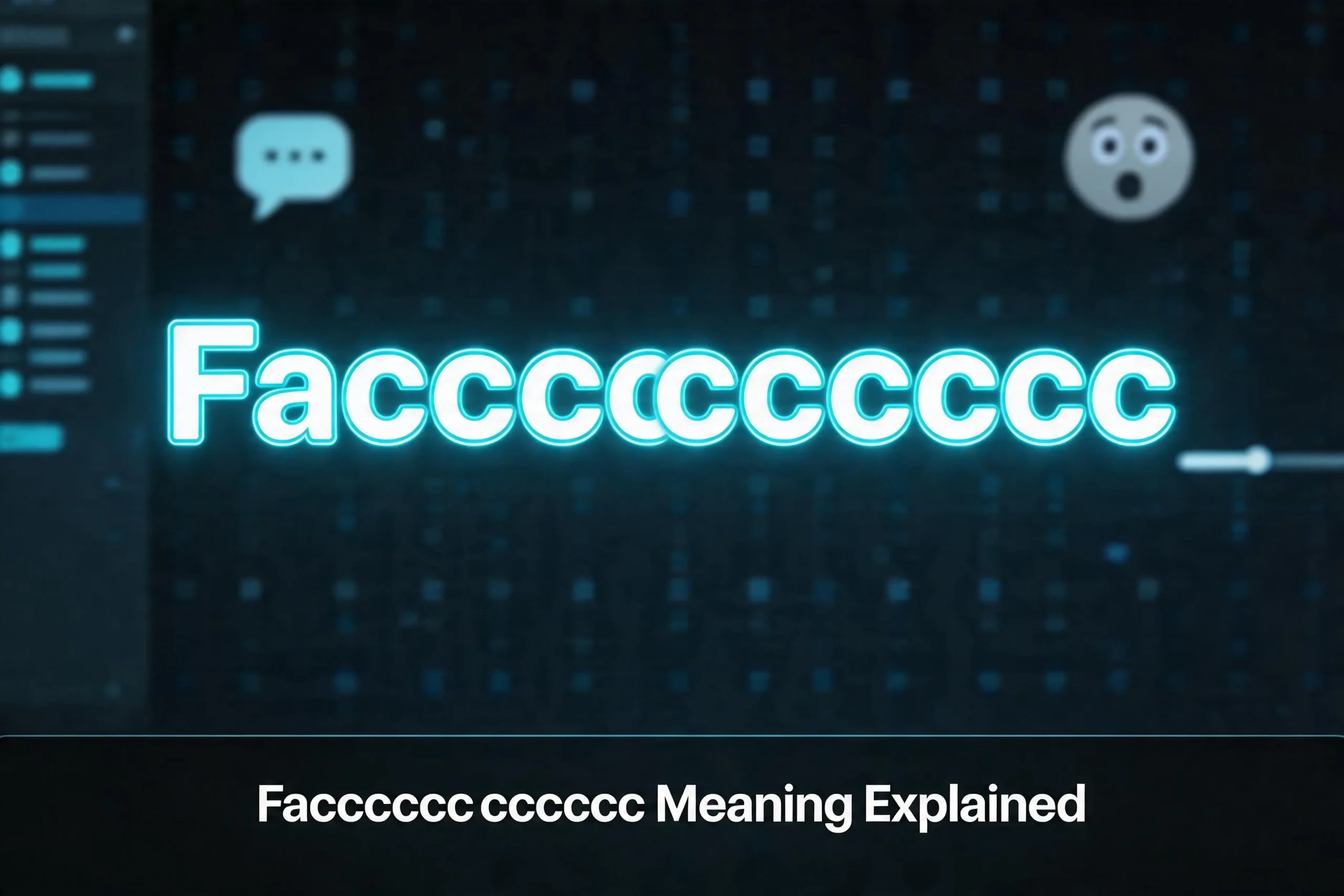 Faccccccccccccc meaning and internet expression explained with digital text and social media background, 2025 online culture