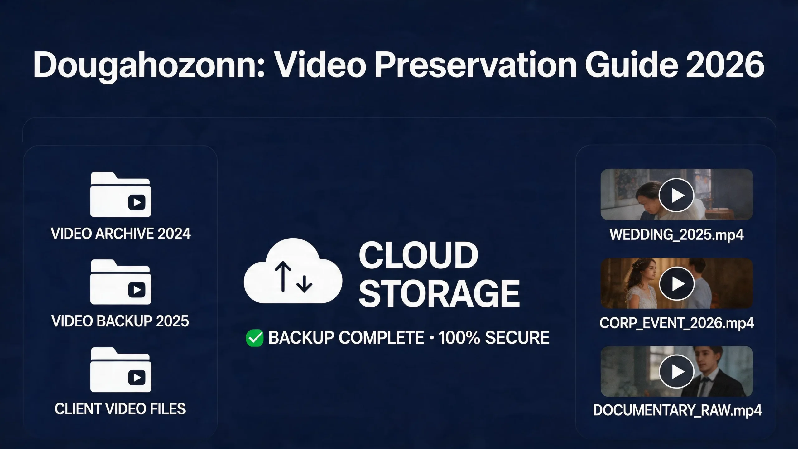 Dougahozonn video preservation system showing organized digital storage workflow for creators