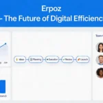 Erpoz digital business framework showing workflow automation and team collaboration tools